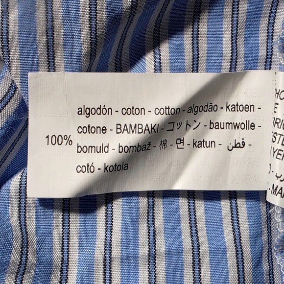 Zara Striped Cropped Button Down Shirt Womens Small Blue White Excellent - Picture 10 of 10